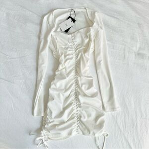 white mini dress🤍